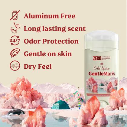 Desodorante Sem Alumínio, GentleMan's, Old Spice - Desodorante