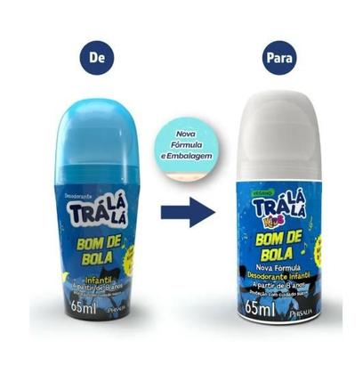 Imagem de Desodorante Sem Alumínio RollOn Tralálá Kids Bom de Bola 65ml
