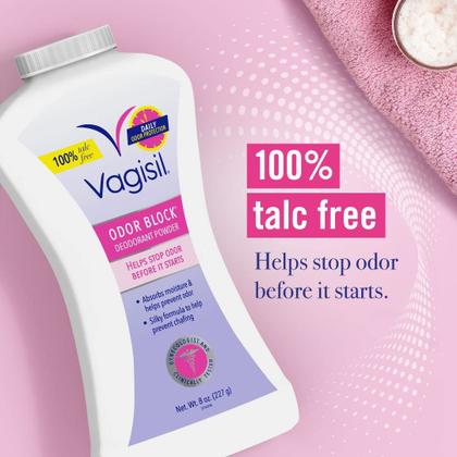 Imagem de Desodorante Vagisil Odor Block em Pó - Sem Talco - 240ml