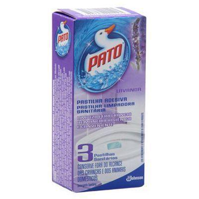 Imagem de Desodorizador Sanitario Pato Pastilha Adesiva Lavanda Com 3 Unidades
