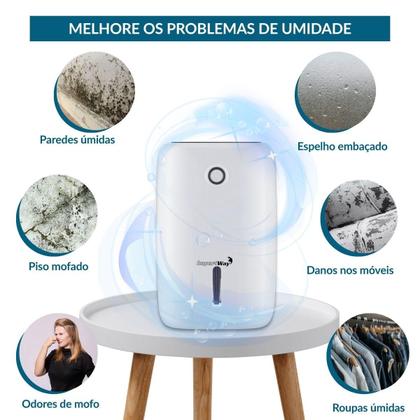 Imagem de Desumidificador de ar elétrico antimofo 800ml branco importway