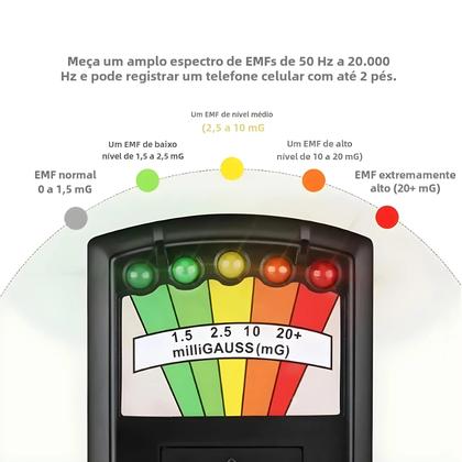 Imagem de Detector de Campo Magnético EMF Portátil com 5 LEDs - Para Investigação Paranormal