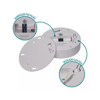 Imagem de Detector De Fumaça De Incêndios Sem Fio Alarme Sensor Temper