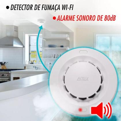Imagem de Detector De Fumaça De Incêndios Sem Fio Alarme Sensor Temper