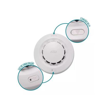 Imagem de Detector De Fumaça De Incêndios Sem Fio Alarme Sensor Temper