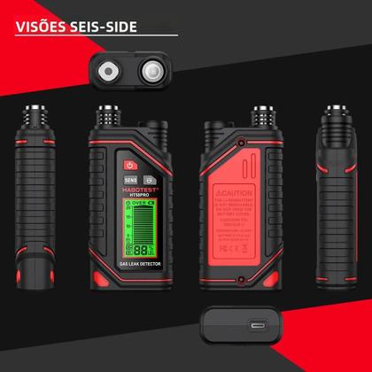 Imagem de Detector De Gás Portátil De Alta Precisão HABOTEST HT58PRO Sensor Sensível De Gás Combustível
