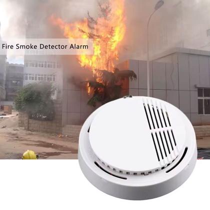 Imagem de Detector de Incendio Fumaça Fogo Sensor Fotoeletrico Alarme 85db Proteçao Casa Residencial Comercial Segurança