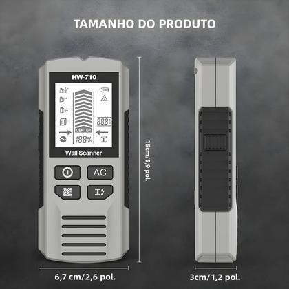 Imagem de Detector De Metais 6 Em 1 Para Parede, Localizador De Vigas, Scanner De Fios Elétricos Com Tensão AC