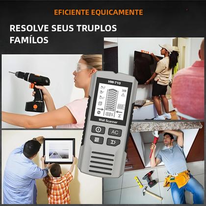 Imagem de Detector De Metais 6 Em 1 Para Parede, Localizador De Vigas, Scanner De Fios Elétricos Com Tensão AC