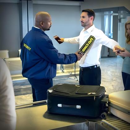 Imagem de Detector de Metais Manual Portátil Preto  Recarregável, Compacto e Preciso para Diversos Usos