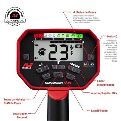 Imagem de Detector de Metais Minelab Vanquish 440  MultiIQ e Alta Precisão