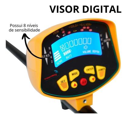 Imagem de Detector de Metais para Ouro à Prova D'água Digital com Ajuste de Sensibilidade
