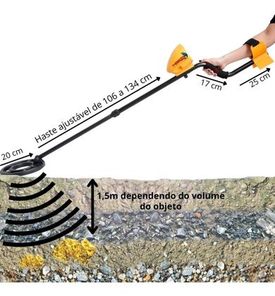 Imagem de Detector de Metais para Ouro à Prova D'água Digital com Ajuste de Sensibilidade