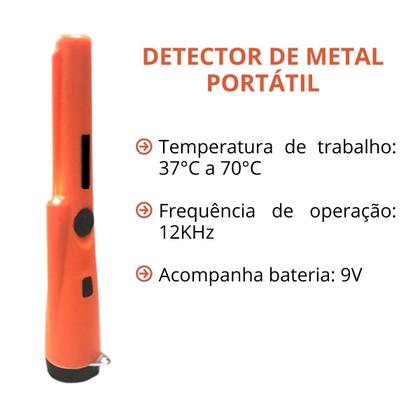 Imagem de Detector de Metal Portátil a Bateria 9v IWDM005 Importway
