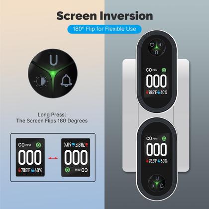 Imagem de Detector de monóxido de carbono MOES 3 em 1 com temperatura e umidade