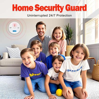 Imagem de Detector de monóxido de carbono Pumwry com display LCD, pacote com 3