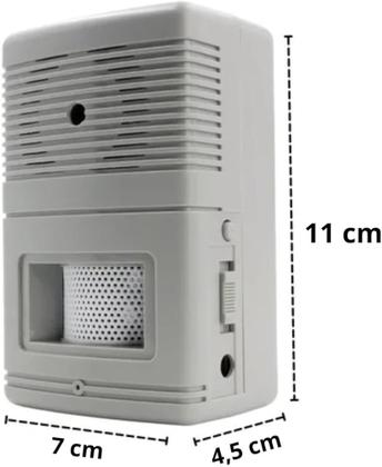 Imagem de Detector De Presença Sensor Alarme Sonoro 5 Metros Sem Fio