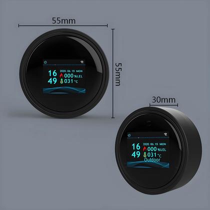 Imagem de Detector De Vazamento De Gás Natural Wifi Tuya Alarme Inteligente Com Display LCD De Temperatura