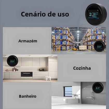 Imagem de Detector De Vazamento De Gás Natural Wifi Tuya Alarme Inteligente Com Display LCD De Temperatura