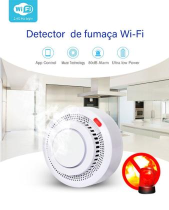 Imagem de Detector Inteligente De Fumaça Incendio Wifi Alexa GoogleHome