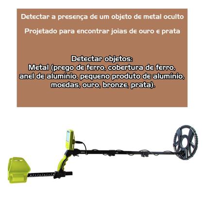 Imagem de Detector Metais Profissional Localizador Ouro Prova D'água