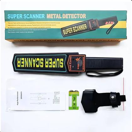 Imagem de Detector Metais Scanner Portátil Alta Precisão Manual Vibração Profissional