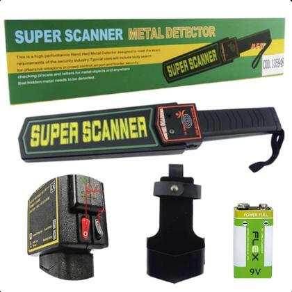 Imagem de Detector Profissional Metais Portátil Scanner Preto Vibração