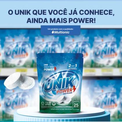 Imagem de Detergente em Pastilha P/ Máquina Lava Louças com Secante Unik Power 300g
