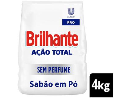 Imagem de Detergente em Pó Brilhante Profissional Ação Total Sem Perfume 4kg
