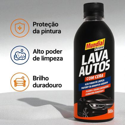 Imagem de Detergente Lava Autos com Cera Mundial Prime 500ml