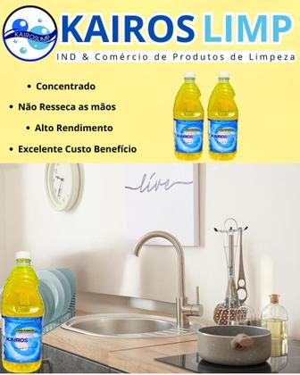 Imagem de Detergente Lava Louças KAIROSLIMP 4 litros ( Neutro)