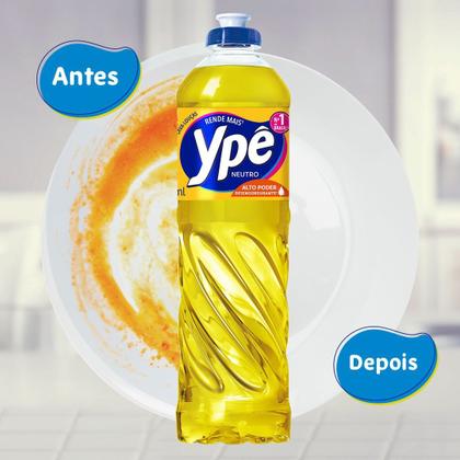 Imagem de Detergente Lava Louças Ypê Com 6 Unidades Neutro 500ml