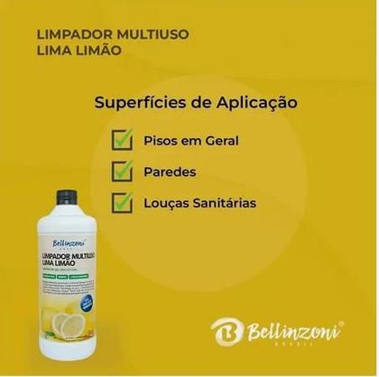 Imagem de Detergente Limpador Multiuso 1 Litro Lima Limão Bellinzoni