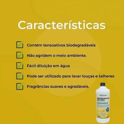 Imagem de Detergente Limpador Multiuso 1 Litro Lima Limão Bellinzoni