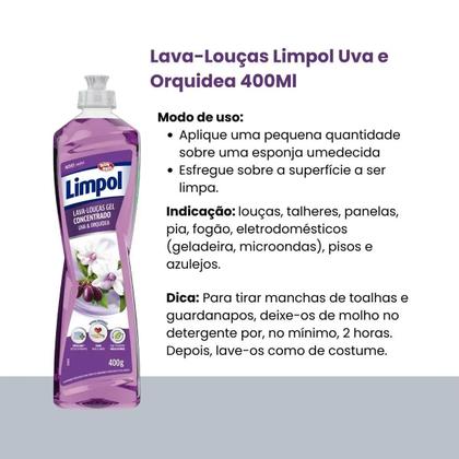 Imagem de Detergente Limpol Uva e Orquídea Lava Louças 400 g