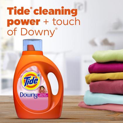 Imagem de Detergente para Roupas Tide com Downy HE - 2,7L (59 Lavagens)