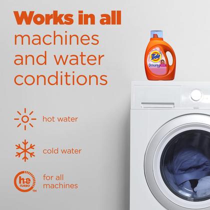 Imagem de Detergente para Roupas Tide com Downy HE - 2,7L (59 Lavagens)