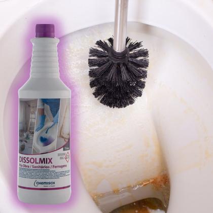 Detergente Sanitário Banheiro Limpeza Profunda Pisos Vaso 1L - QUIMIDET ...