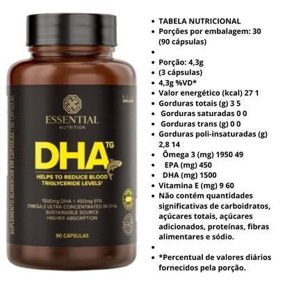 Imagem de DHA Tg (1000mg) - 90 Cápsulas - Essential Nutrition