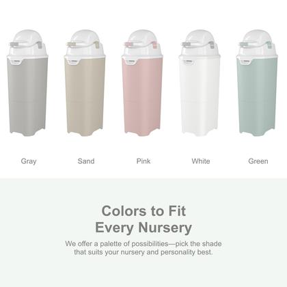 Imagem de Diaper Pail Foundations Tall Airtight Lid 60 fraldas brancas