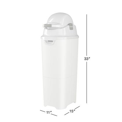 Imagem de Diaper Pail Foundations Tall Airtight Lid 60 fraldas brancas