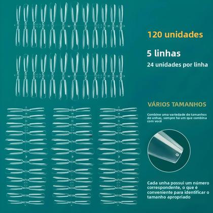 Imagem de Dicas de Unhas em Gel - 120 Peças com Vários Estilos e Formas