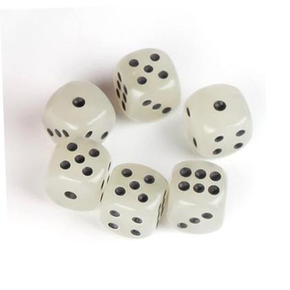 Imagem de Dice Alasum Luminous Glow in The Dark 36 unidades de acrílico preto