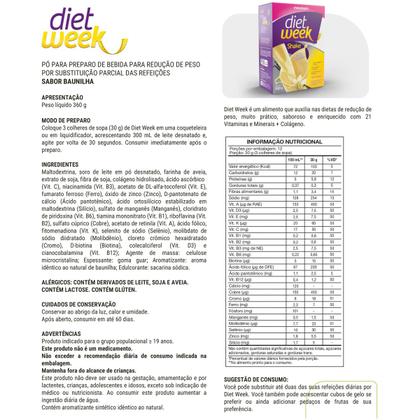Imagem de Diet Week Shake Sabor Baunilha 360g Maxinutri