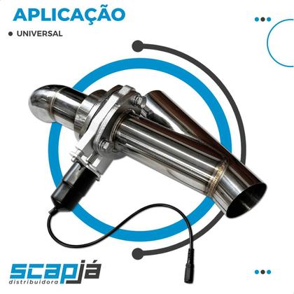 Imagem de Difusor 2 Polegadas Escapamento Eletrônico Inox Universal + Controle