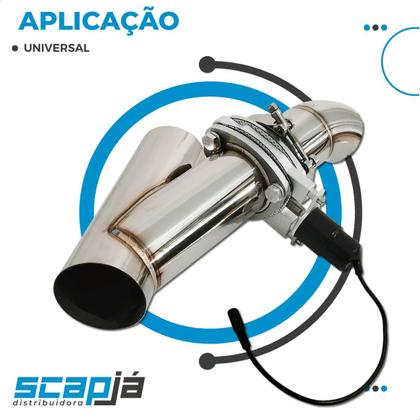Imagem de Difusor 3 Polegadas Escapamento Eletrônico Inox Universal + Controle