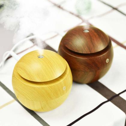 Imagem de Difusor Aromático Umidificador De Ar Redondo Led 7 cores Usb