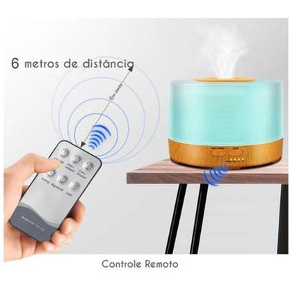 Imagem de Difusor Aromatizador de Ar Ultrassônico Portátil Led 7 Cores