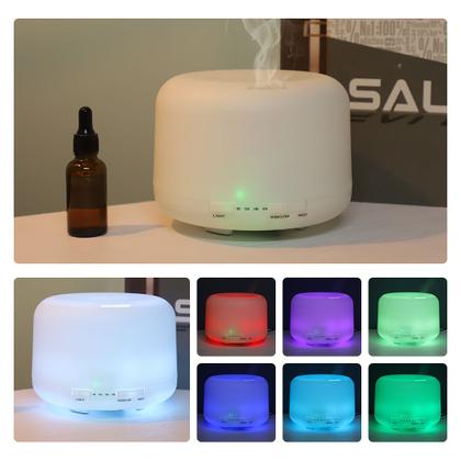 Imagem de Difusor Aromatizador Umidificador Ultrassonico com Controle Remoto e 7 Cores LED 300ml