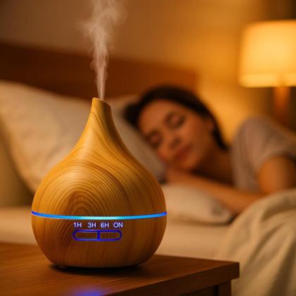 Imagem de Difusor Aromatizazdor Umidificador Ar Gota 400ml Ultrassônico Bmax